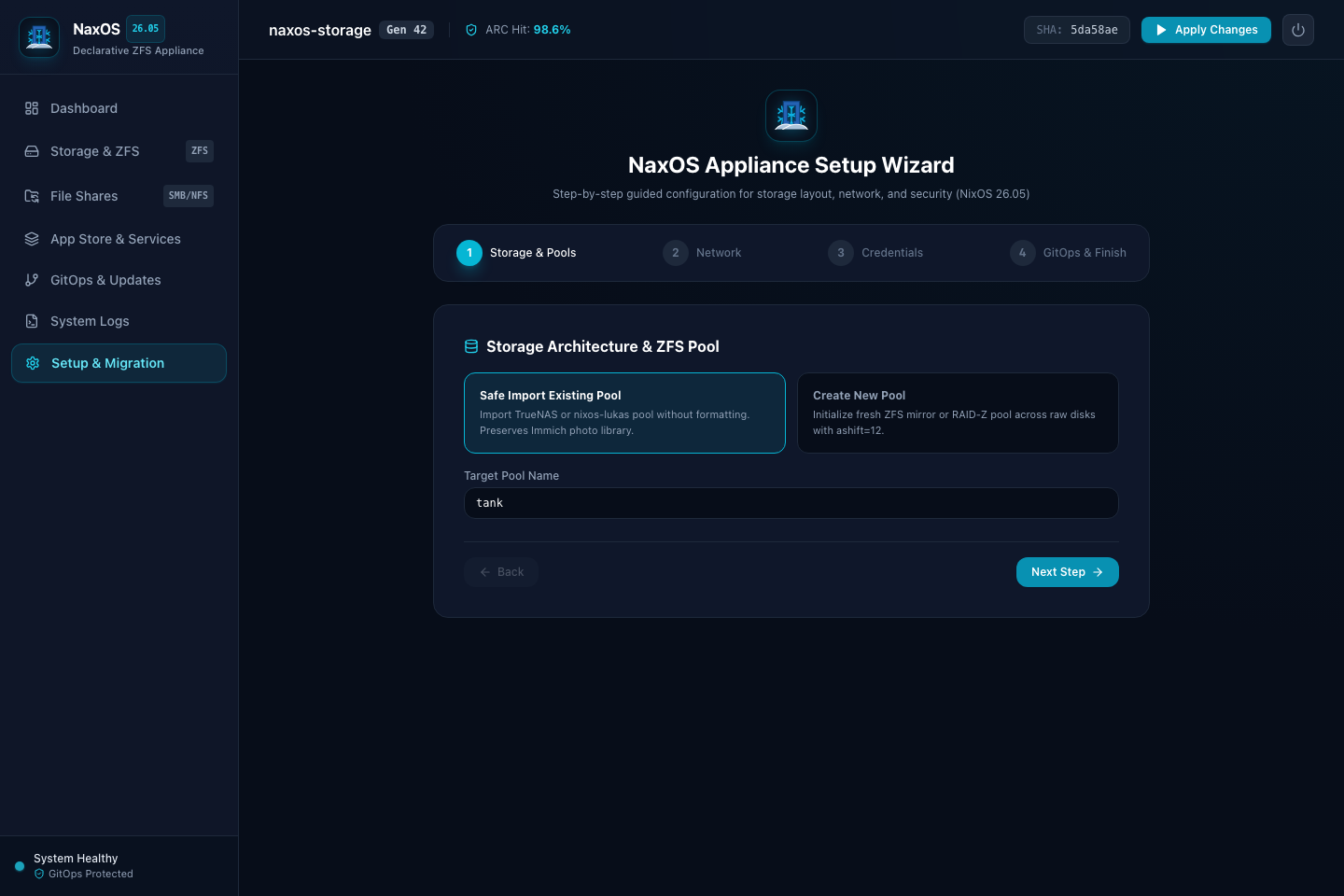 NaxOS Migration Wizard